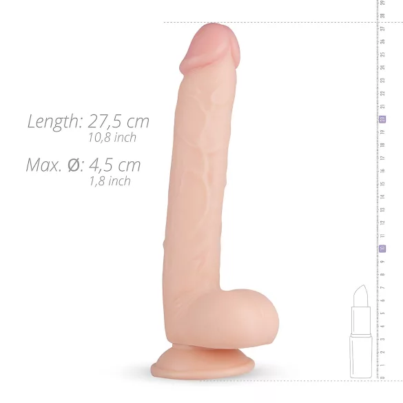 Real Fantasy Elvin - gode réaliste avec testicules - 28cm - couleur chair