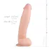 Real Fantasy Dwane - gode réaliste avec testicules - 31cm - couleur chair