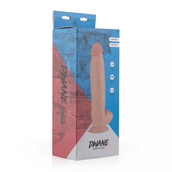 Real Fantasy Dwane - gode réaliste avec testicules - 31cm - couleur chair