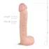 Real Fantasy Lexon - gode réaliste avec testicules - 33cm - couleur chair