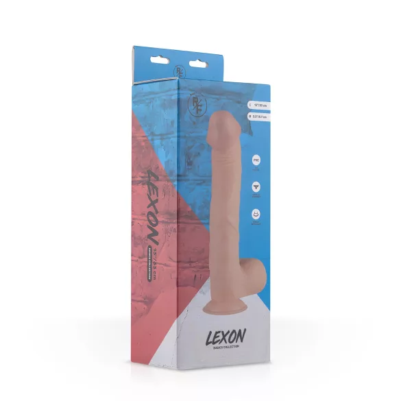 Real Fantasy Lexon - gode réaliste avec testicules - 33cm - couleur chair