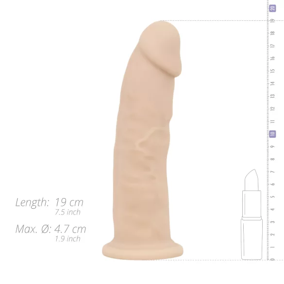 Real Fantasy Parker - godemichet réaliste - 19cm - couleur peau