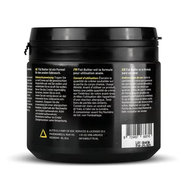 BUTTR - lubrifiant fisting beurre - texture épaisse - 500ml