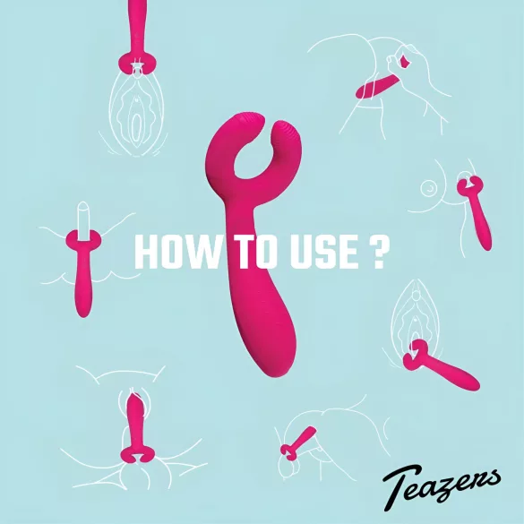 Easytoys Couple - vibromasseur pour couple rechargeable étanche - rose