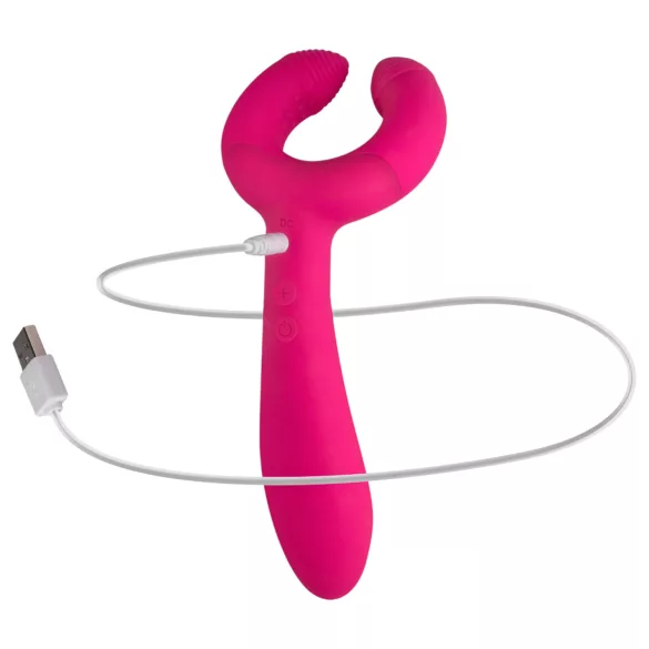 Easytoys Couple - vibromasseur pour couple rechargeable étanche - rose