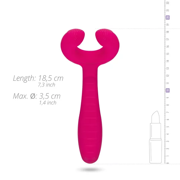 Easytoys Couple - vibromasseur pour couple rechargeable étanche - rose