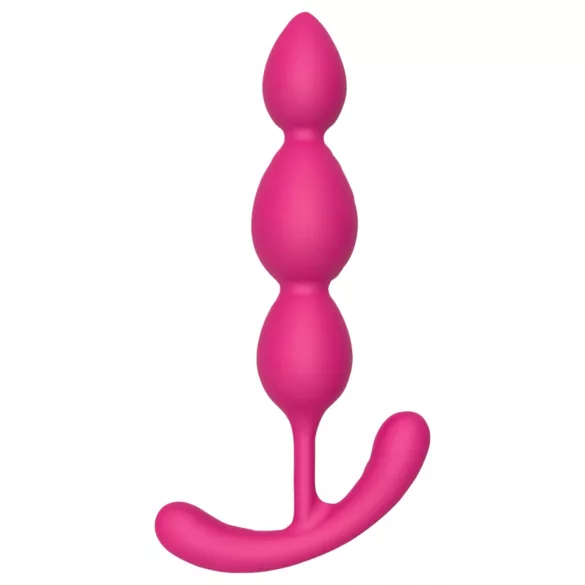 Cheeky Love - plug anal à perles - silicone rose