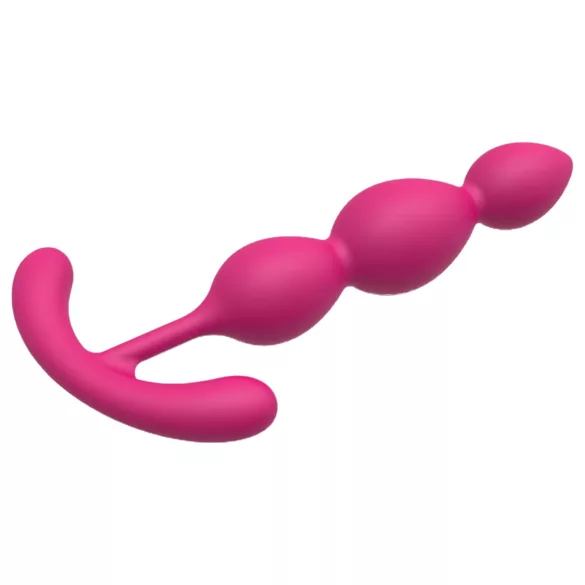Cheeky Love - plug anal à perles - silicone rose