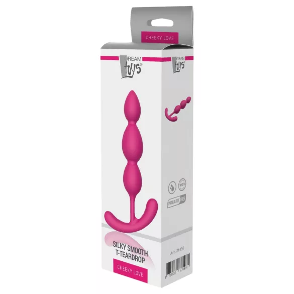 Cheeky Love - plug anal à perles - silicone rose