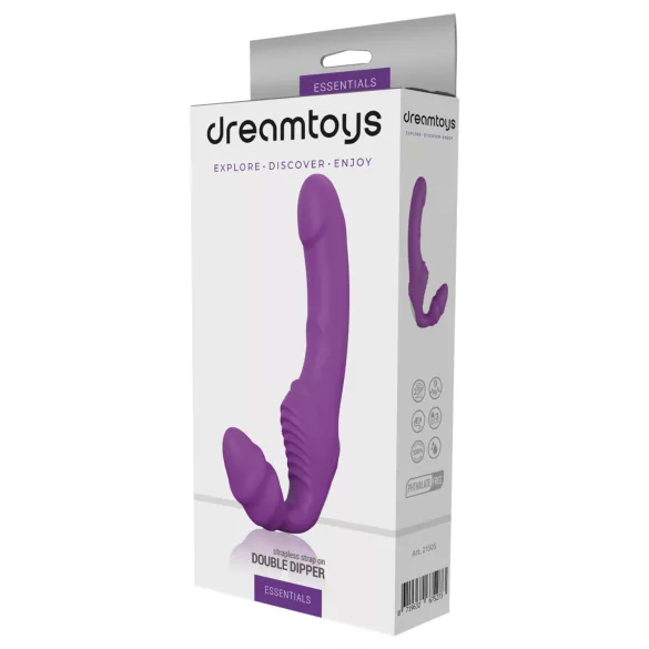 Dreamtoys Essentials - gode-ceinture sans harnais vibrant (violet)