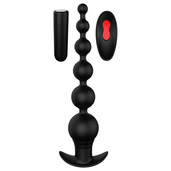 Cheeky Love - plug anal vibrant perles télécommandé rechargeable - noir