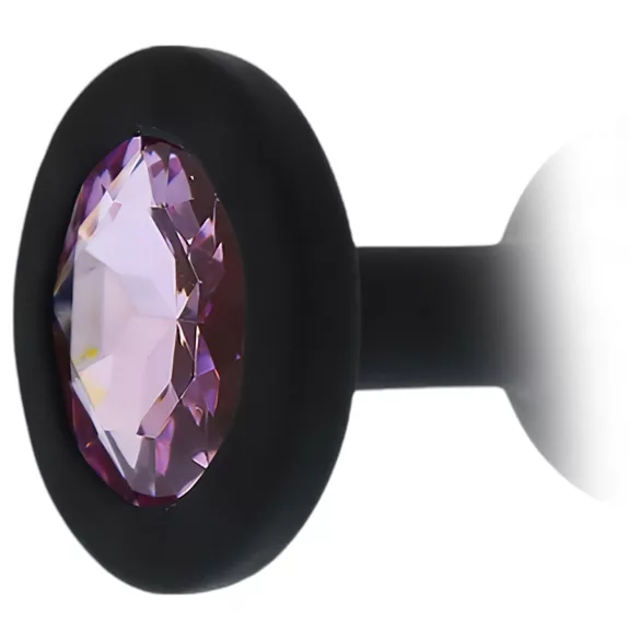 All time Favorites - plug anal silicone avec bijou violet - noir