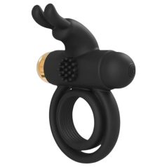   Elite Joel - anneau pénis et testicules vibrant rechargeable - silicone noir