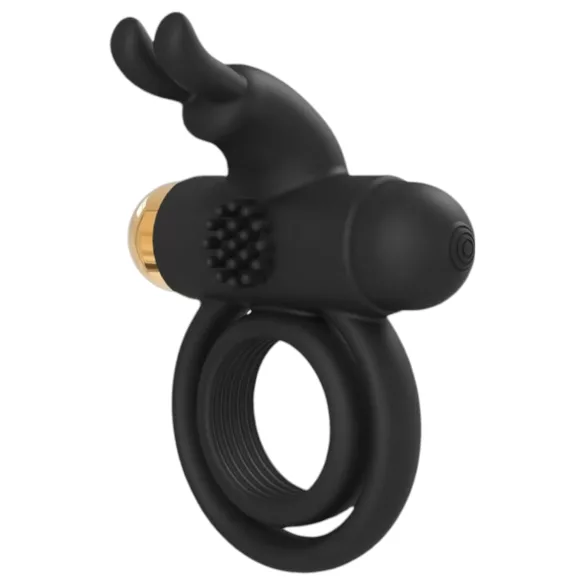 Elite Joel - anneau pénis et testicules vibrant rechargeable - silicone noir