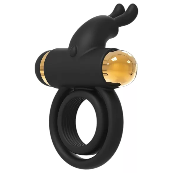 Elite Joel - anneau pénis et testicules vibrant rechargeable - silicone noir