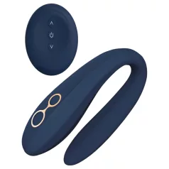 Goddess Ares - vibromasseur couple flexible - silicone bleu