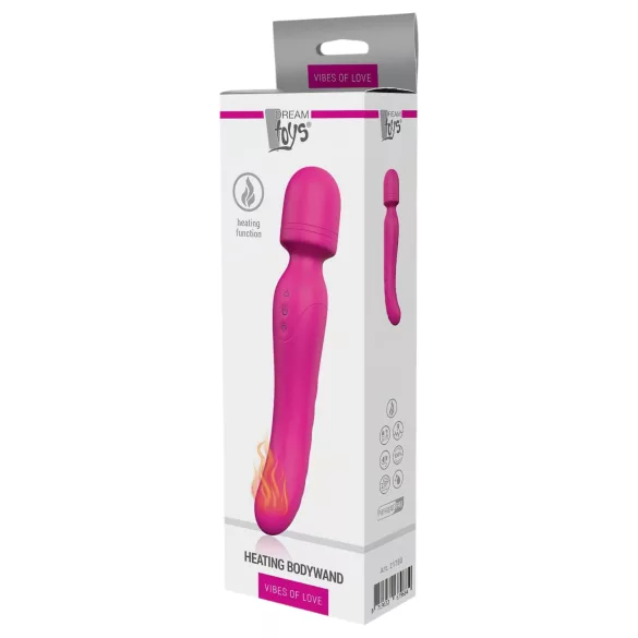 Vibes of Love - vibromasseur wand chauffant rechargeable - silicone rose