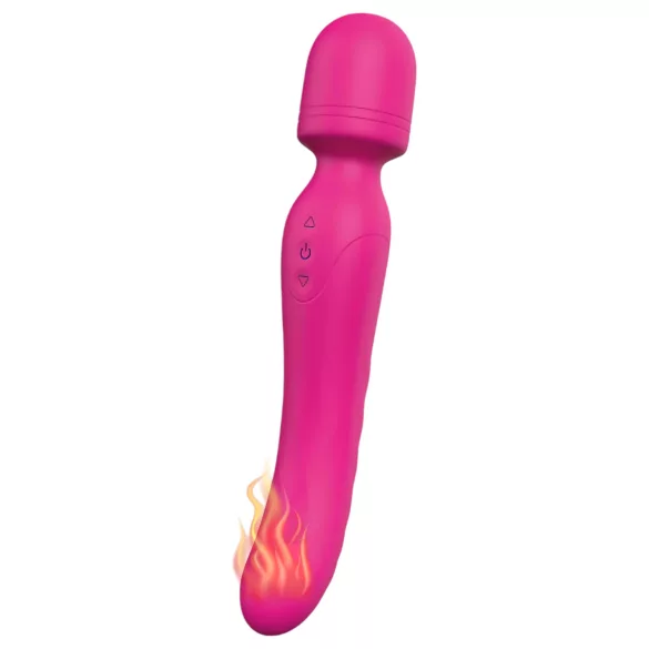 Vibes of Love - vibromasseur wand chauffant rechargeable - silicone rose