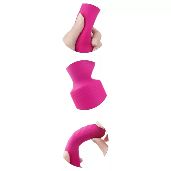Vibes of Love - vibromasseur wand chauffant rechargeable - silicone rose
