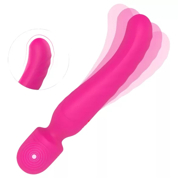 Vibes of Love - vibromasseur wand chauffant rechargeable - silicone rose