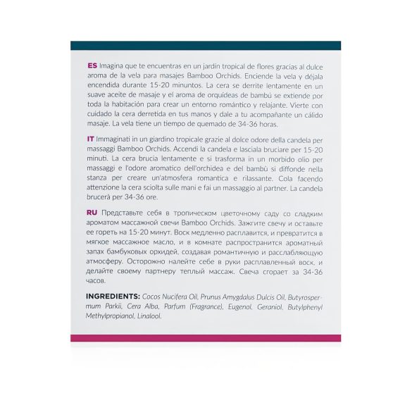 Exotiq - bougie de massage parfumée - Bamboo Orchids - 200g