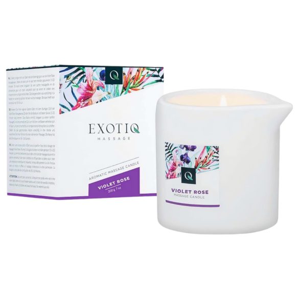 Exotiq - Bougie de massage parfumée à la rose (200g)