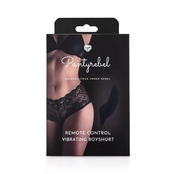 Pantyrebel - culotte vibrante télécommandée sans fil rechargeable - noir (S-L)