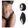 Pantyrebel - string vibrateur en dentelle noir, sans fil et radio (taille S-L)