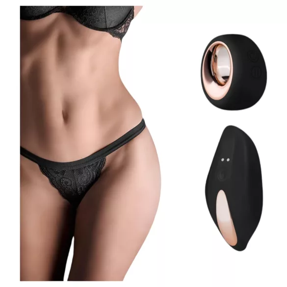 Pantyrebel - string noir vibrant, sans fil et radio, rechargeable (taille S-L)