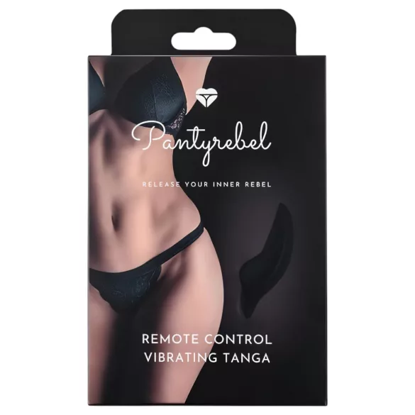 Pantyrebel - string noir vibrant, sans fil et radio, rechargeable (taille S-L)