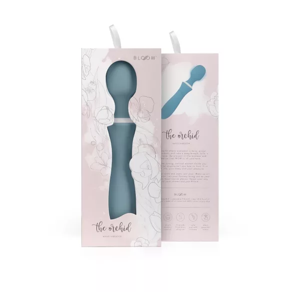 Bloom Orchid Wand - vibromasseur wand rechargeable - silicone turquoise