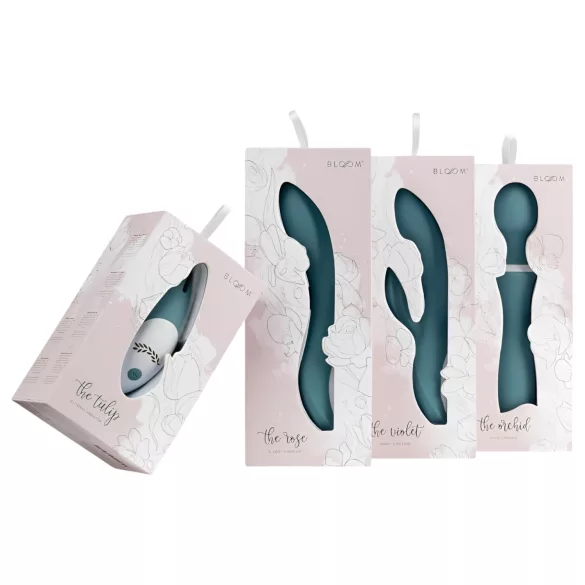 Bloom Rose - vibromasseur point G rechargeable - silicone turquoise