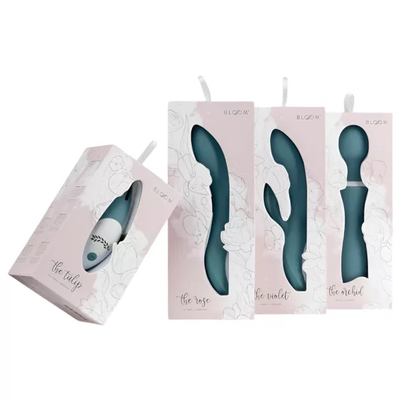 Bloom Tulip - vibromasseur clitoridien rechargeable silicone turquoise