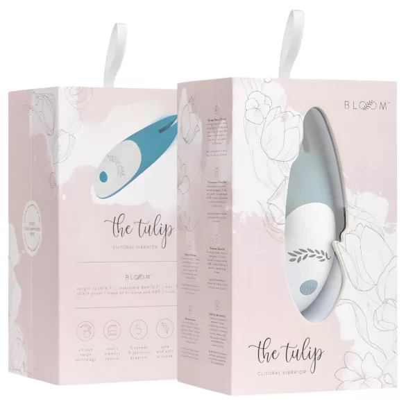Bloom Tulip - vibromasseur clitoridien rechargeable silicone turquoise
