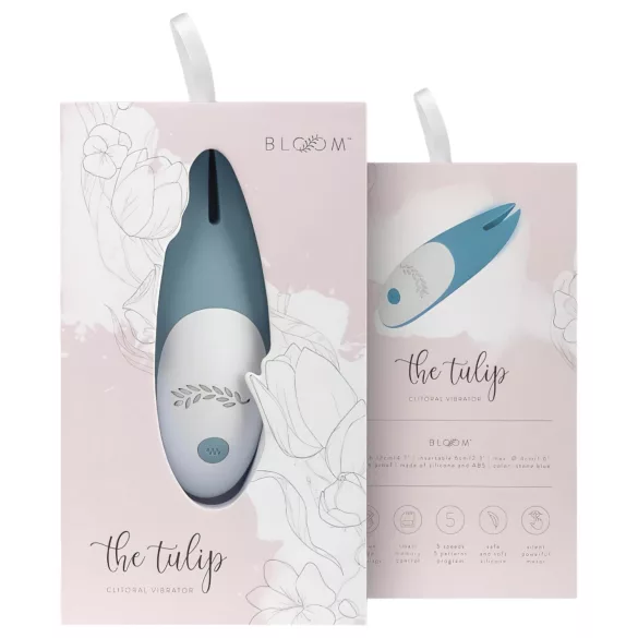 Bloom Tulip - vibromasseur clitoridien rechargeable silicone turquoise