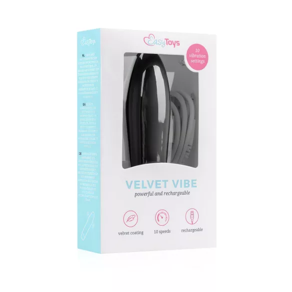 Easytoys - vibromasseur wand rechargeable - silicone noir