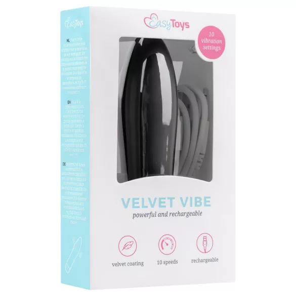 Easytoys - vibromasseur wand rechargeable - silicone noir