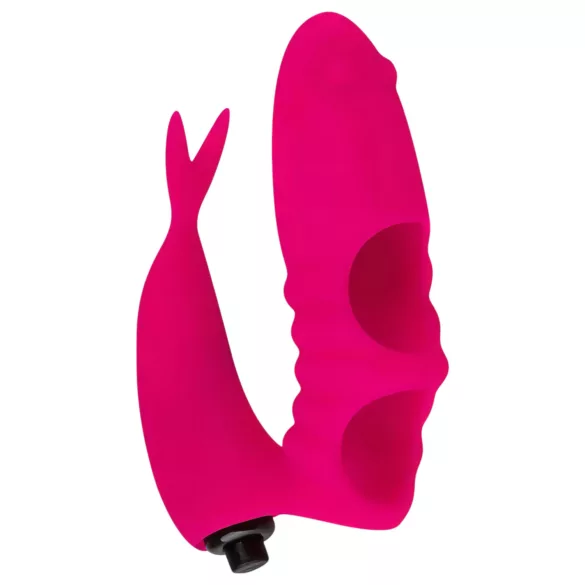 Easytoys - Mini vibromasseur doigt 2 en 1 - silicone rose