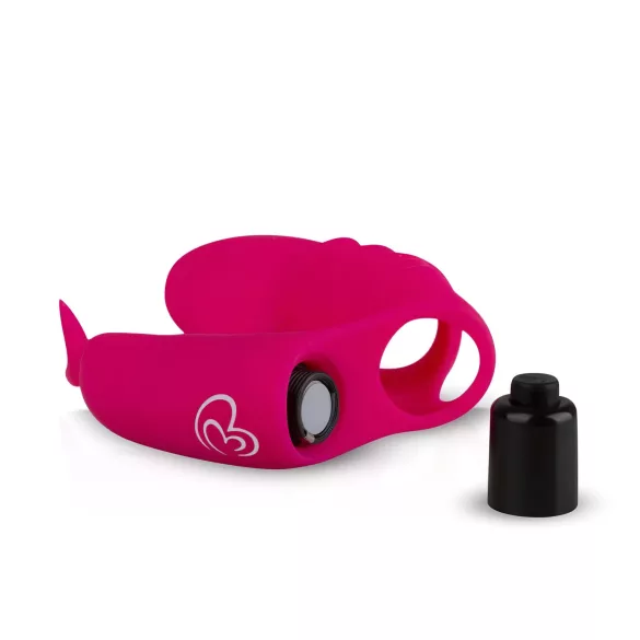 Easytoys - Mini vibromasseur doigt 2 en 1 - silicone rose