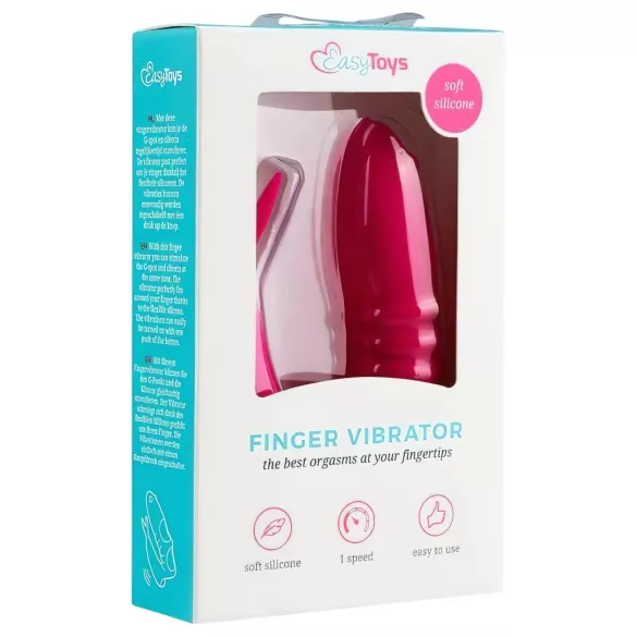 Easytoys - Mini vibromasseur doigt 2 en 1 - silicone rose
