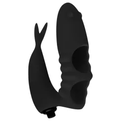 Easytoys - Vibromasseur doigt 2-en-1 - silicone noir