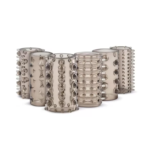 Easytoys - Set de gaines pénis - silicone gris - 6 pièces