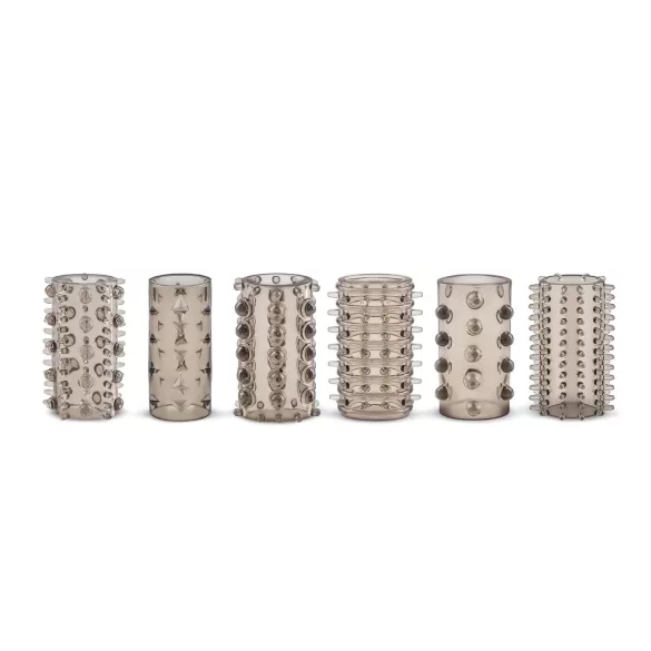 Easytoys - Set de gaines pénis - silicone gris - 6 pièces