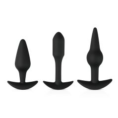   Easytoys - kit plaisir anal - set plugs variés - silicone noir