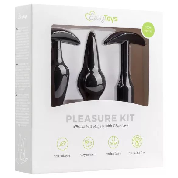 Kit de plaisir EasyToys - ensemble varié de plugs anaux (noir)