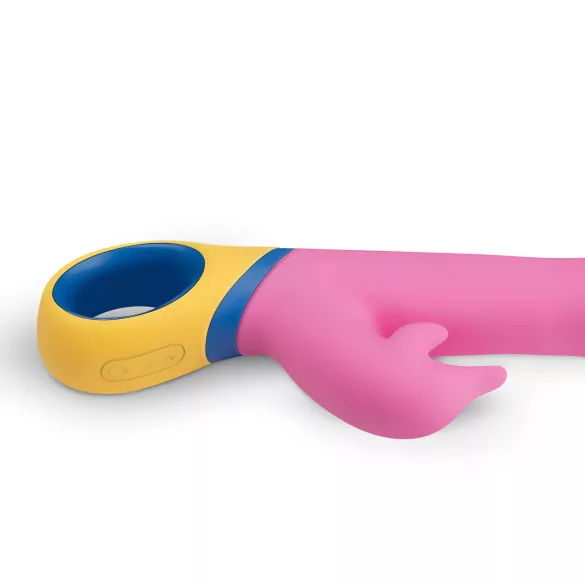PMV20 - vibromasseur rabbit rotatif avec bras clitoridien - silicone rose