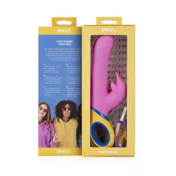 PMV20 - vibromasseur rabbit rotatif avec bras clitoridien - silicone rose