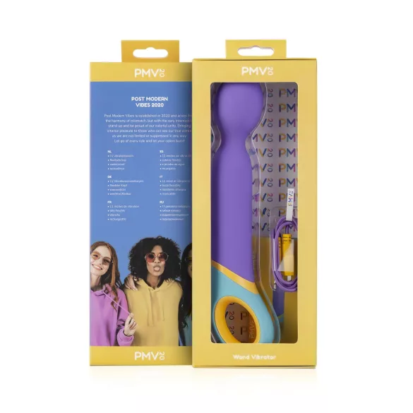 PMV20 - vibromasseur wand rechargeable - silicone violet