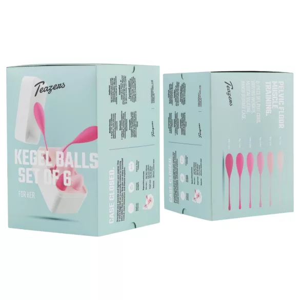 Teazers - set de 6 boules de geisha - silicone rose