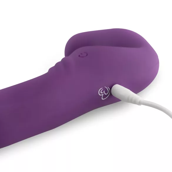Easytoys - gode ceinture vibrant rechargeable sans harnais - violet